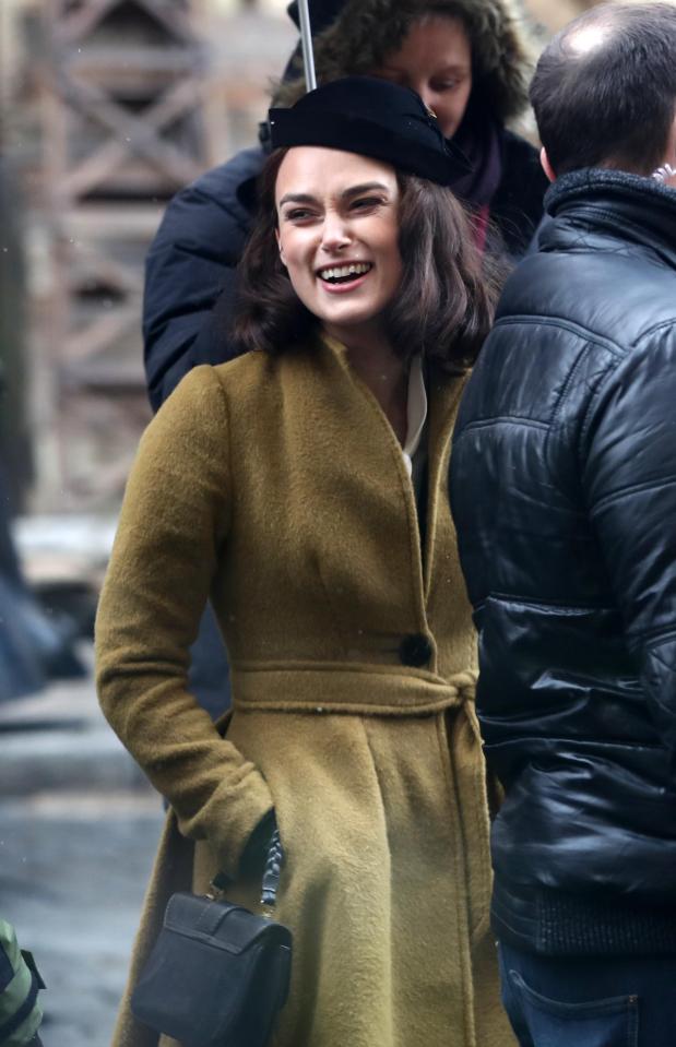  Keira was wrapped up warm in Prague on a recent film shoot