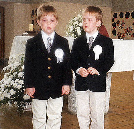  Jedward having holy communion long before finding fame on The X Factor