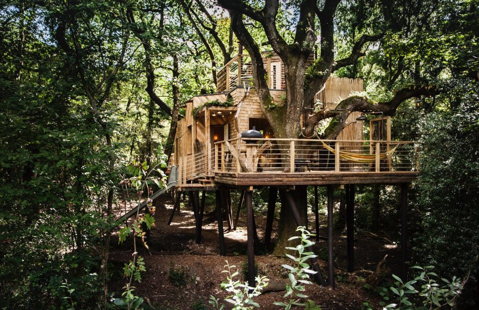  The Treehouse sits on stilts 30 ft in the air and is split over two levels