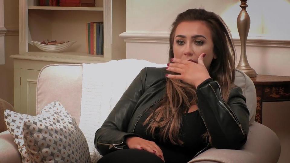  The Towie star became emotional as she described moving from her dad's house to live with her mum