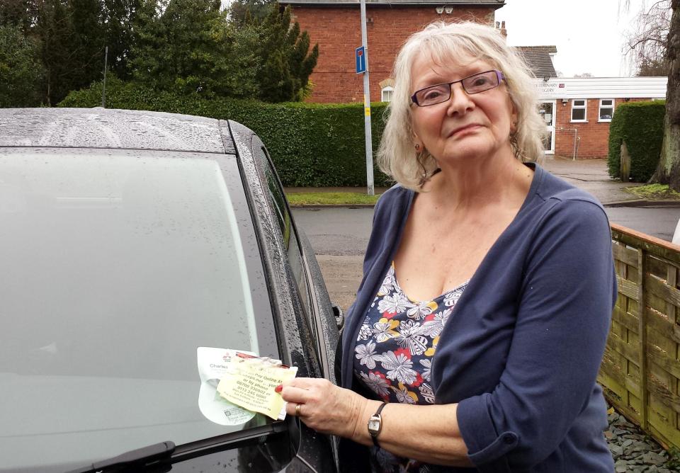  Val Cantrell, 70, returned from a 20-minute shopping trip to find a hefty fine