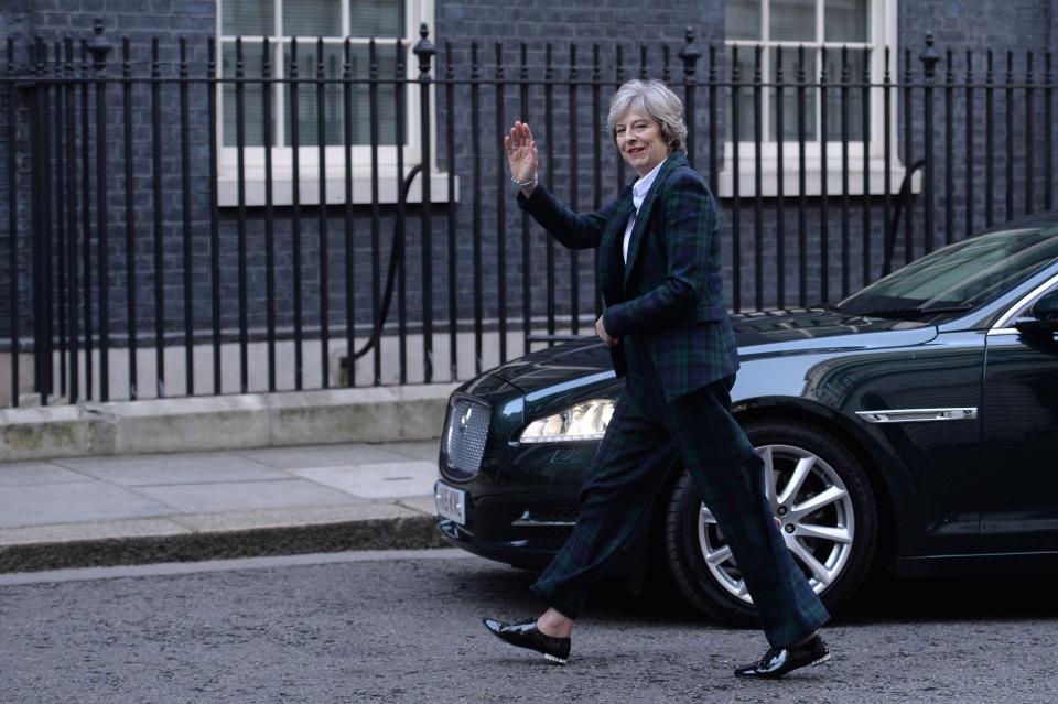  Theresa May wore the same outfir she chose to launch her Tory leadership bid last June