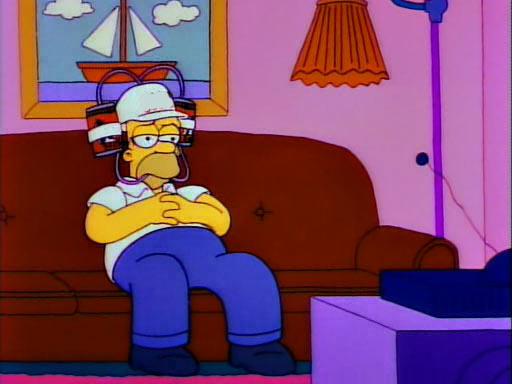  D'oh it . . . Homer Simpson could use a sofa workout to get back in shape