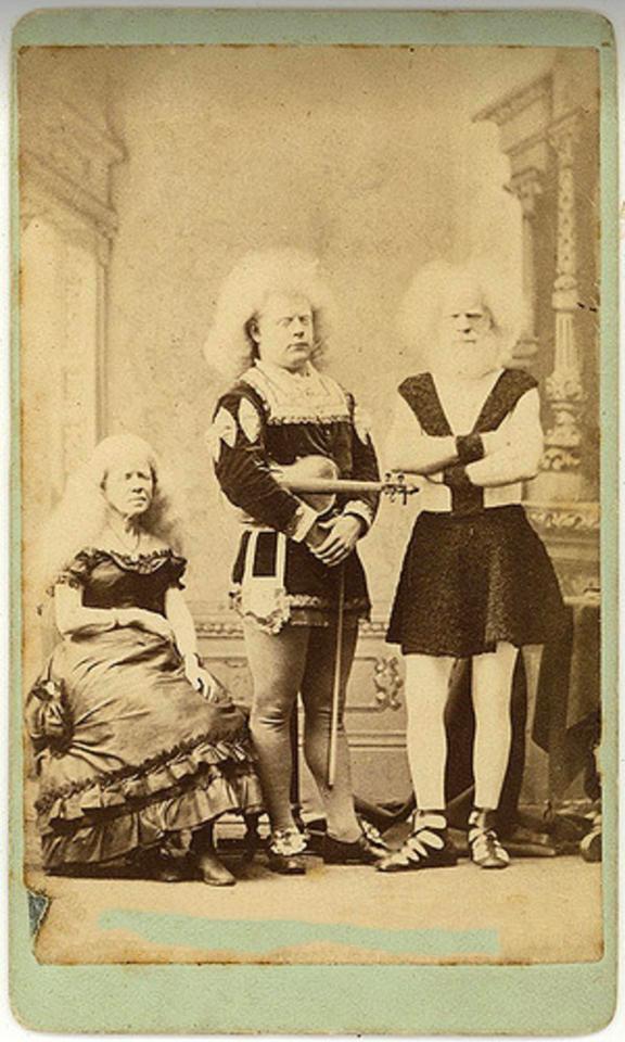  The Lucasie family, an albino trio who played violins, were a popular sideshow act