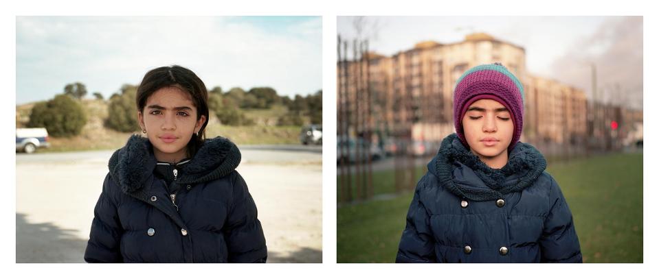  These children's portraits were snapped by Castro Garcia in Lesbos, Greece and at the Berlin Wall Memorial