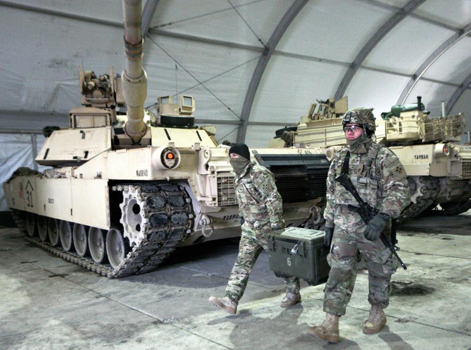  US troops in Poland as part of a Nato deployment in Eastern Europe