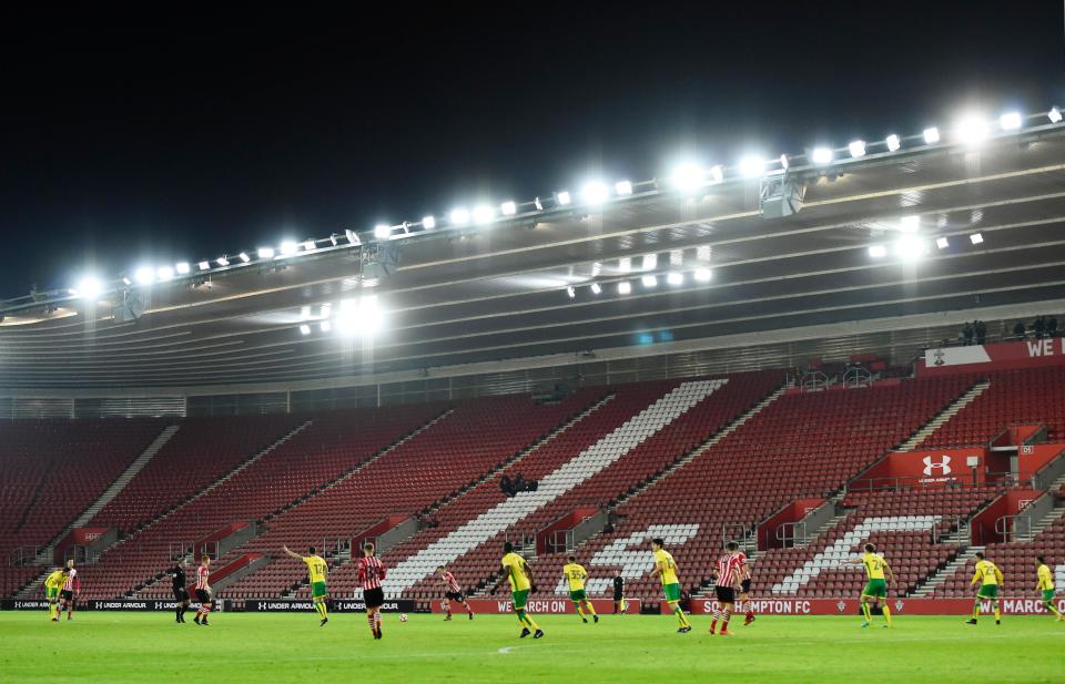  Fans of Saints and Norwich wisely stayed away from this dull match