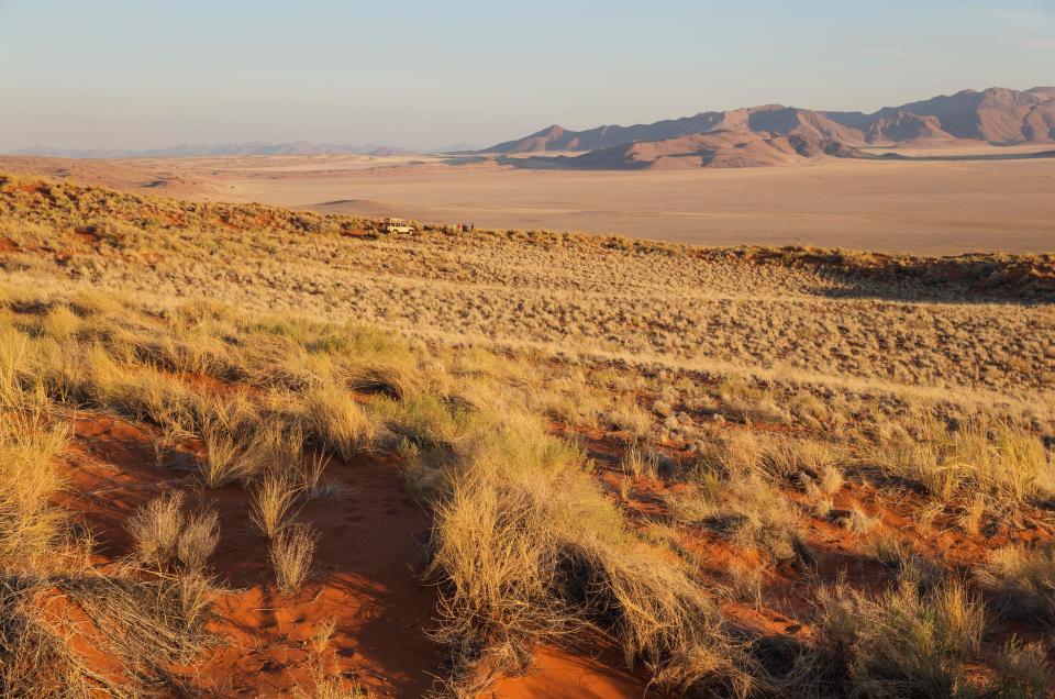  Aerial view from of the Namib desert from a hot-air balloon