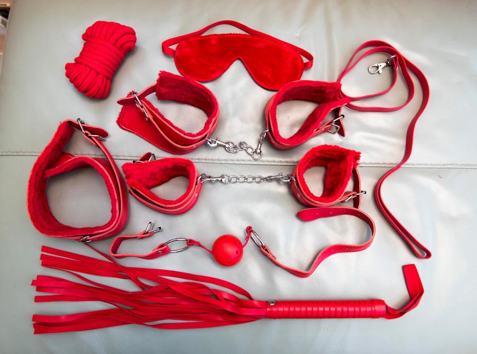  Jeff received all of this kinky red gear, and had to explain the bizarre situation to wife Sandra, before having a neighbour explain to them what it all was