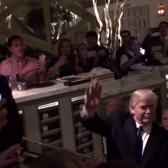  The Donald waved to fans inside his Washington hotel ahead of his inauguration tomorrow