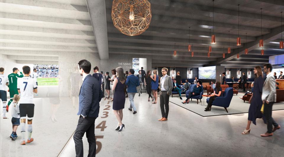  The Tunnel Club allows fans to see their players head back to the dressing room through the glass