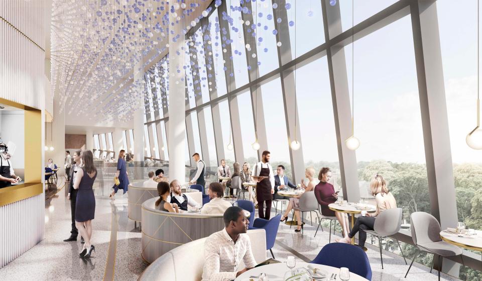  On the ninth floor of the ground, the Sky Lounge will give an airy space