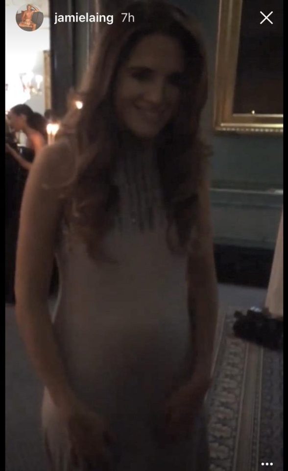  MIC's Binky shows off her baby bump as she films the new series