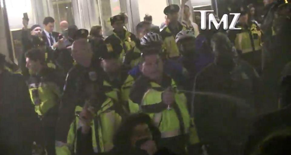  Cops take matters into their own hands at the anti-Trump march