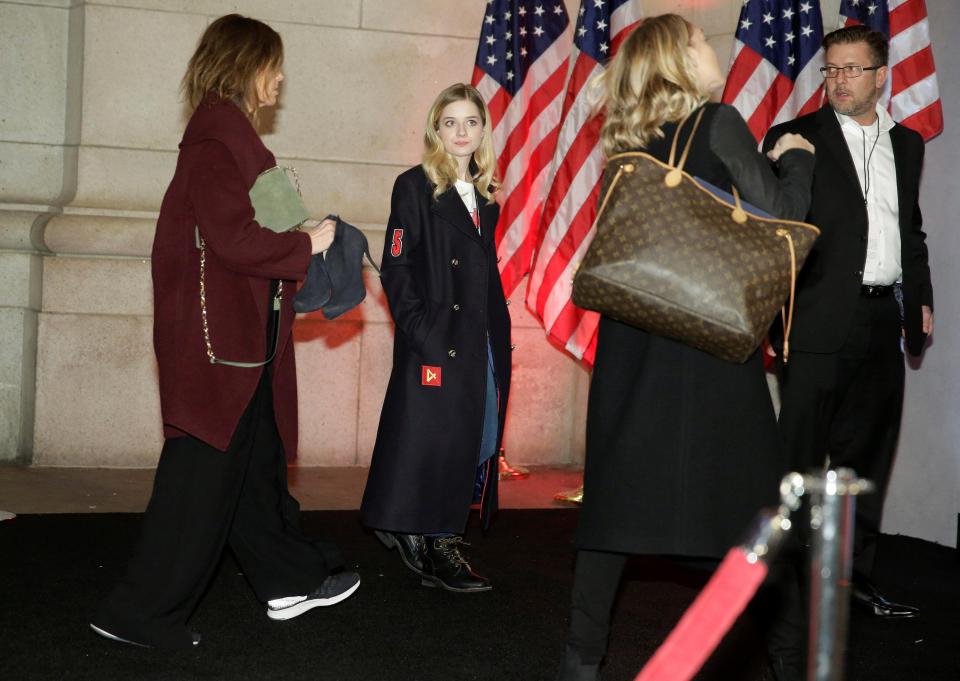  Jackie Evancho, who will sing the national anthem at today's ceremony also attended the event