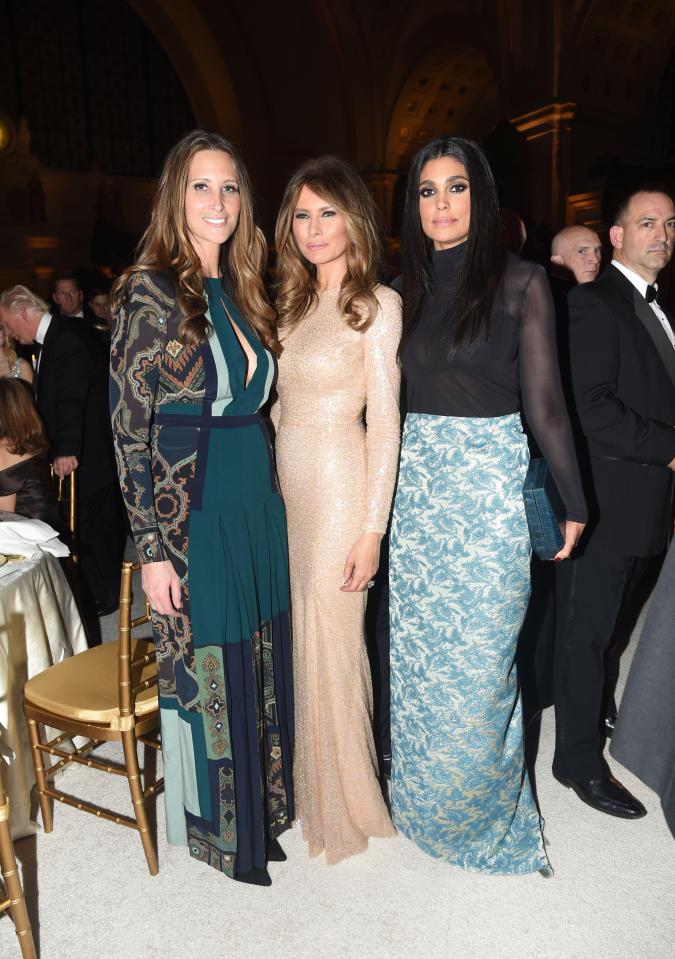  Melania also posed up with Stephanie Winston Wolkoff and Rachel Roy