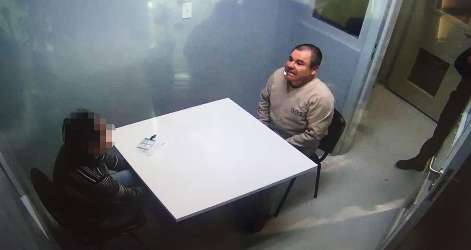  Joaquin 'El Chapo' Guzman moments before he leaves the prison in Ciudad Juarez, Mexico