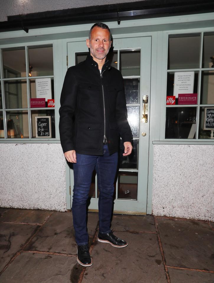  He seemed to put his troubles behind him arriving at his Manchester restaurant's third birthday party on Thursday night