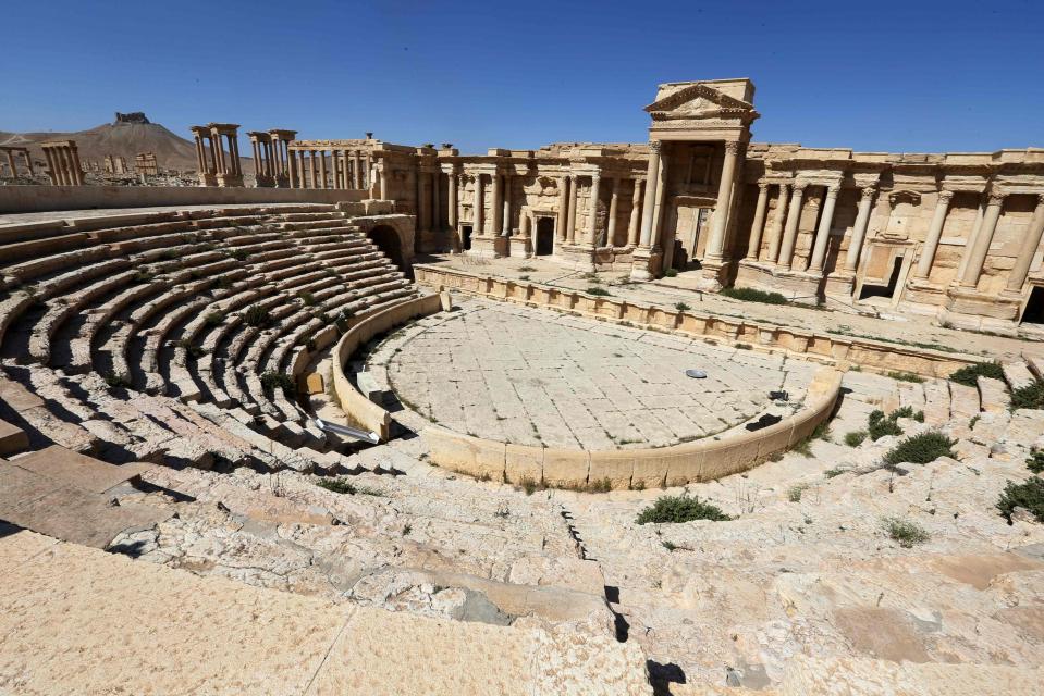  ISIS thugs are reported to have destroyed part of Palmyra's ancient Roman ampitheatre