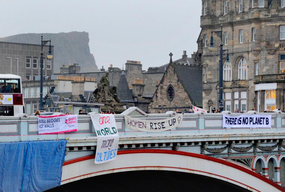  At least 100 cities around the world took part in the protest against Trump's plans to build a wall