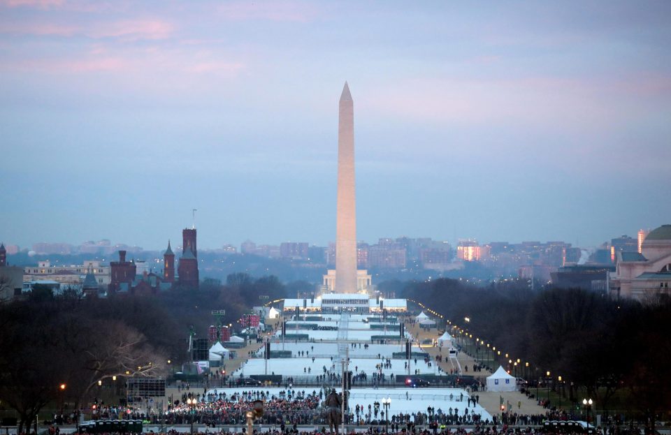  Crowds started packing in to the Washington Monument from the early hours of Friday morning