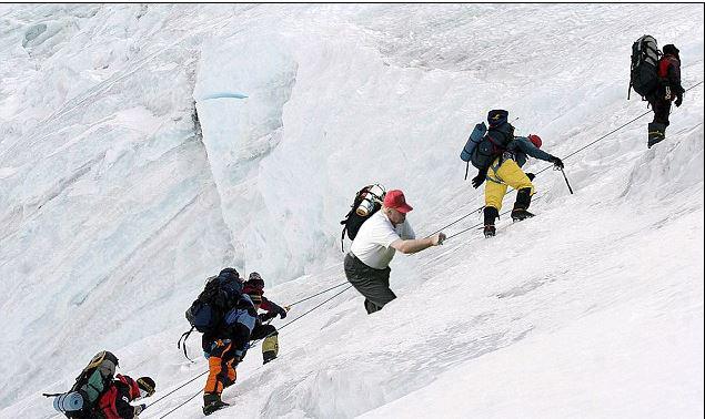  The snowy mountain meme was captioned Making Mount Everest great again!