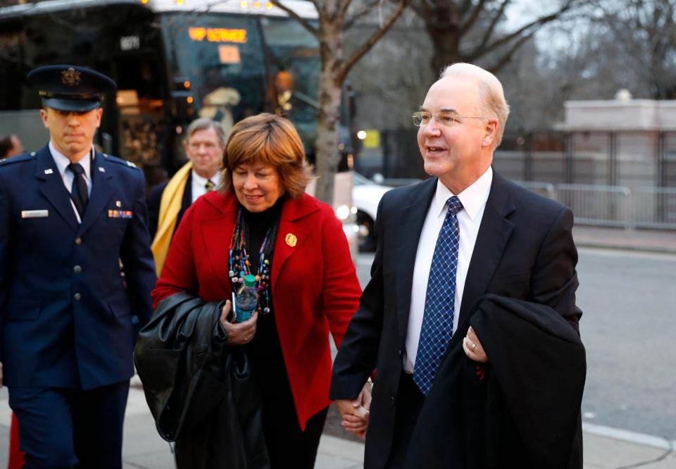  Tom Price and his Elizabeth Clark arrive at church