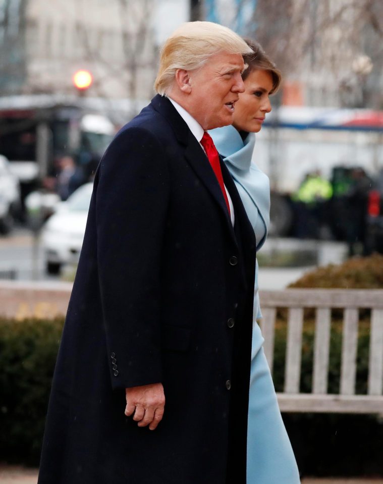  Trump looked a little nervous as he arrived at the church