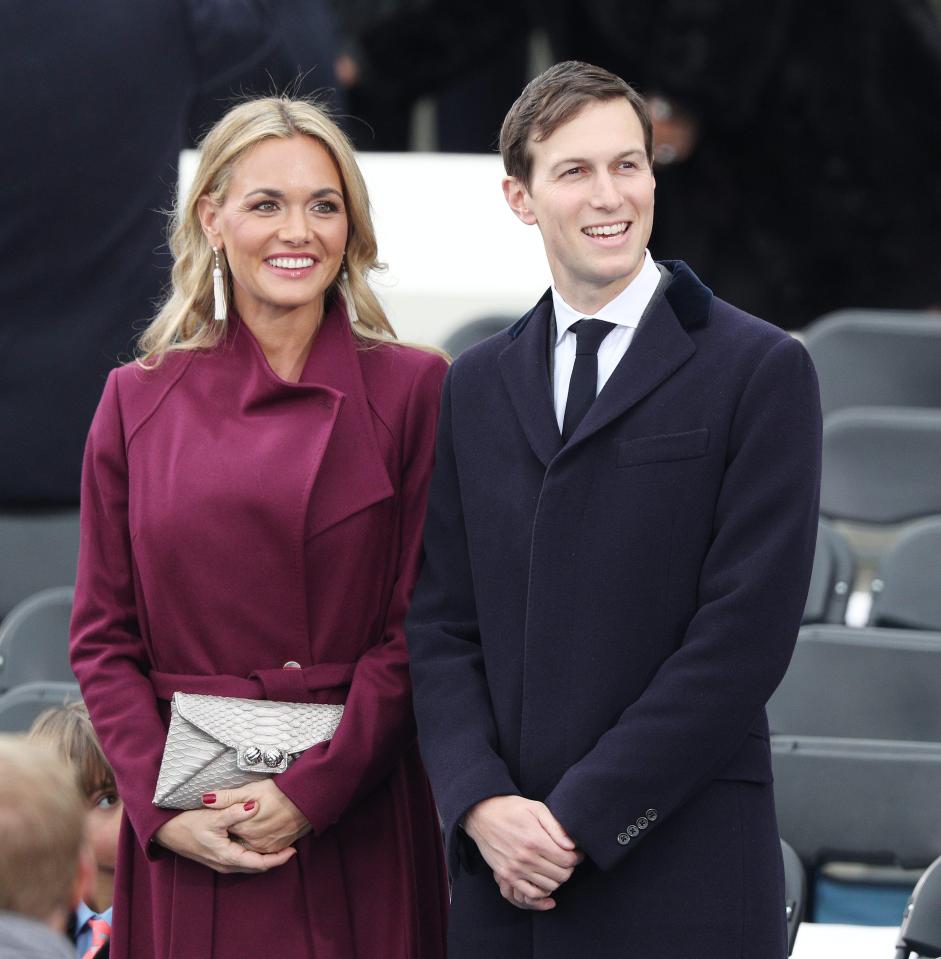  Vanessa Trump, the wife of Donald Jnr, looked elegant in a maroon coat alongside Jared Kushner