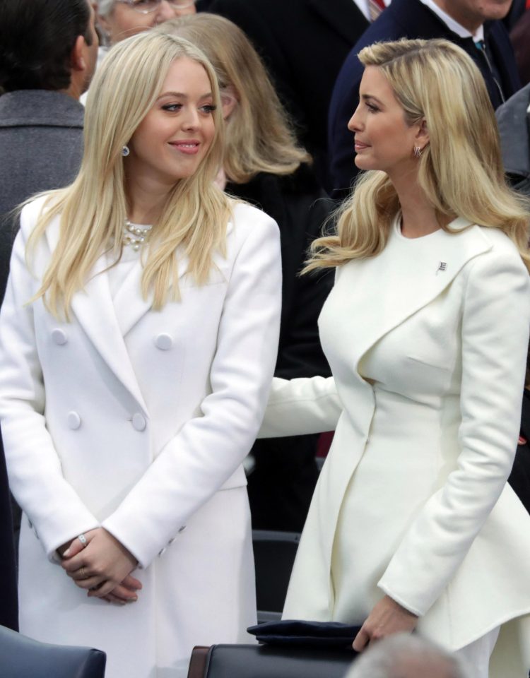  All eyes were on the sisters as they made their way into the inauguration. Tiffany, left, and Ivanka have supported their father throughout his presidential campaign