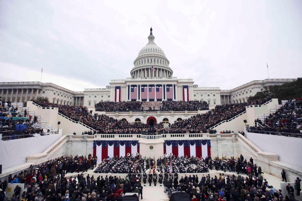  Todays inauguration took place on the West front of the U.S. Capitol in Washington