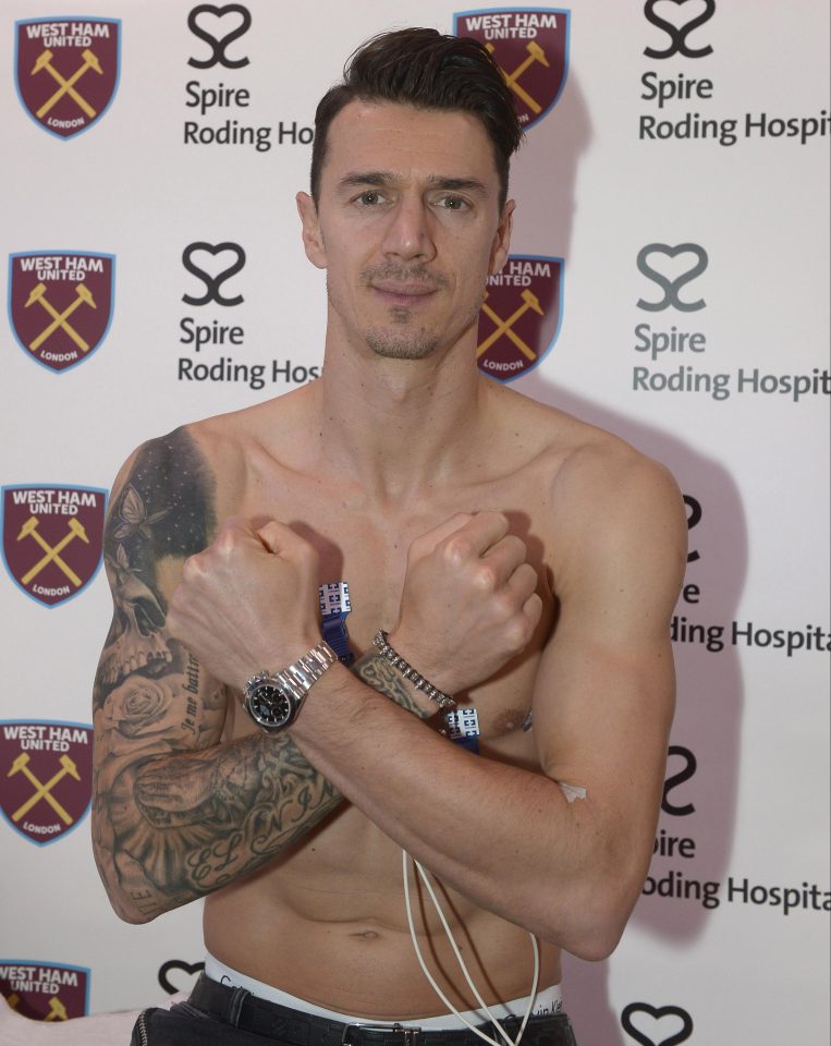  And Fonte looks like he is feeling the West Ham spirit after his move