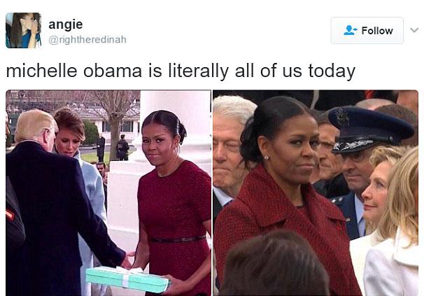  Twitter users respond with glee at Michelle Obama's repeated grimaces