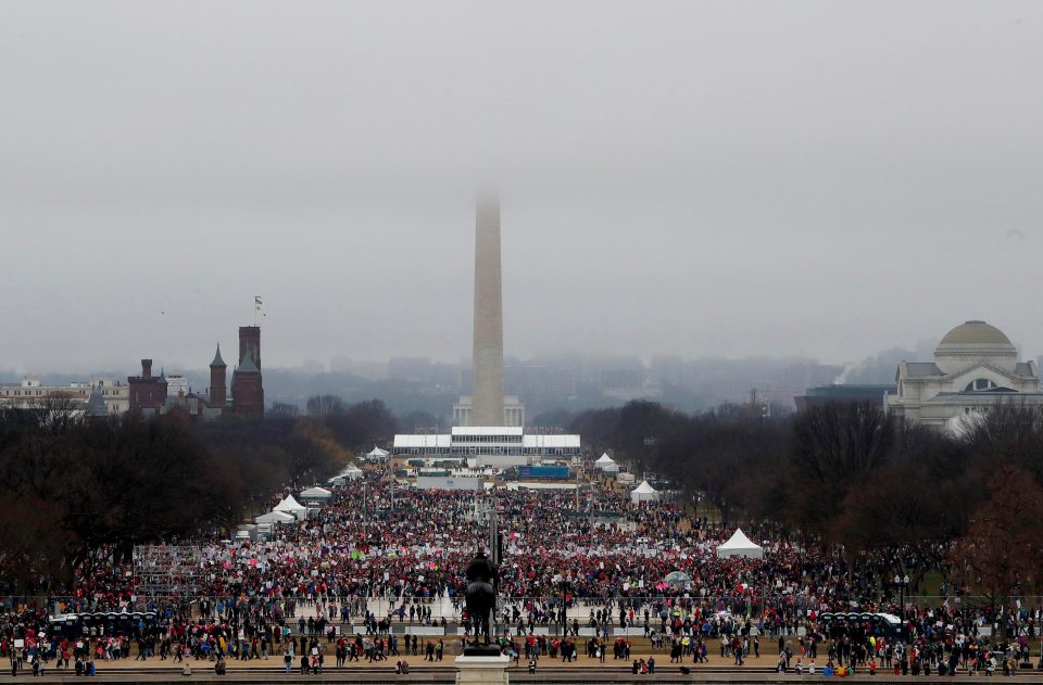  Incredible images capture how many people flocked to the National Mall to protest against the newly-elected President