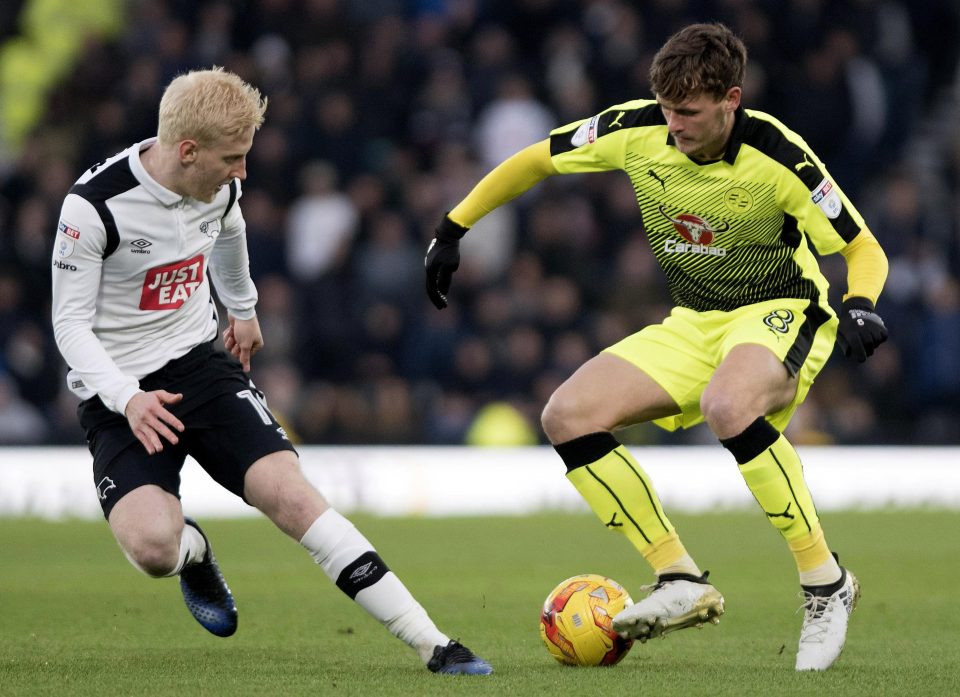  Will Hughes (L) scored to help Derby beat fellow play-off contenders Reading 3-2 at Pride Park last weekend