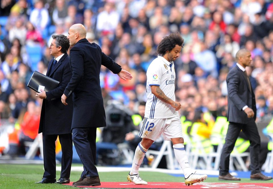  Marcelo was forced off early after suffering an injury for Real Madrid