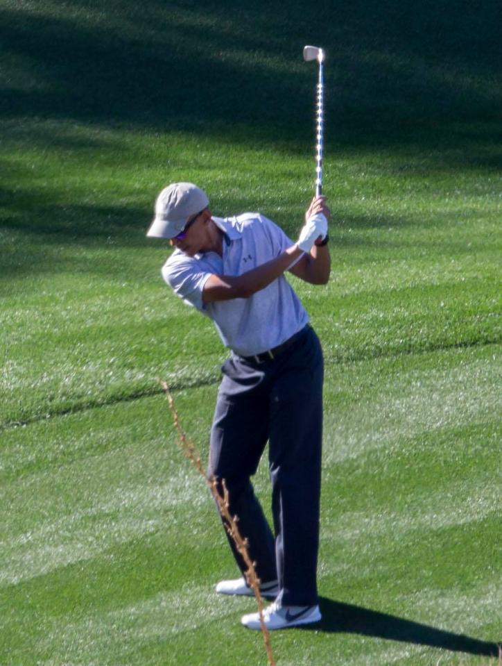  Obama was playing on an exclusive invitation-only golf course