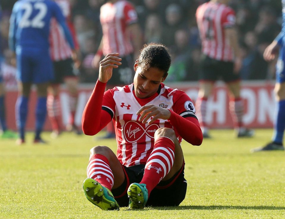  The Southampton centre-half then realised his game was up, and he was obviously unhappy