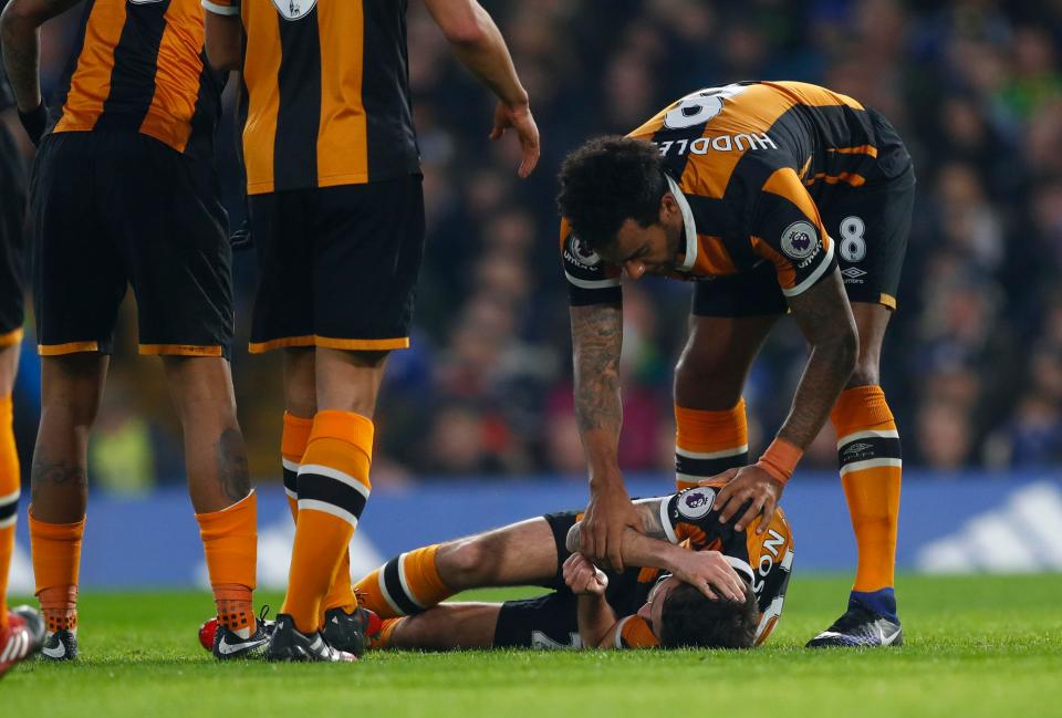  Tom Huddleston and his Hull teammates showed concern for the 25-year-old