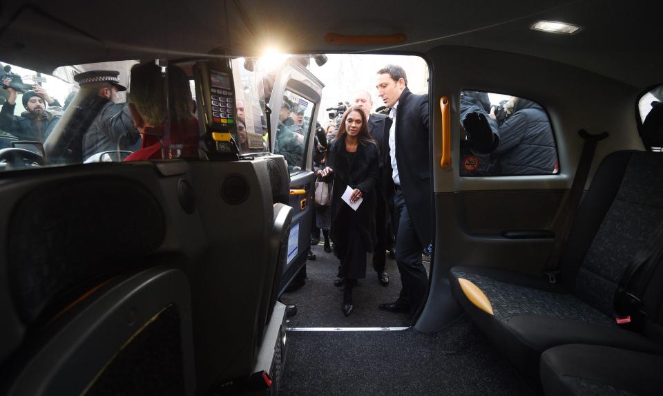  Ms Miller leaves the Supreme Court after thanking those who had supported her throughout the case