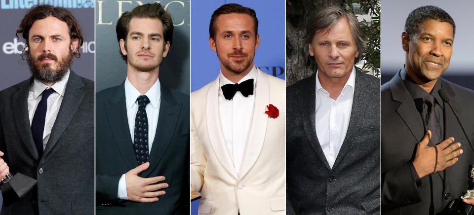  Casey Affleck, Andrew Garfield, Ryan Gosling, Viggo Mortensen and Denzel Washington