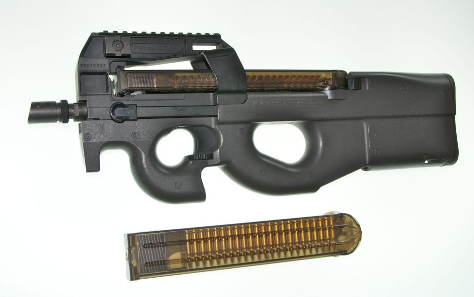  The FN P90 is a sub machine built in Belgium which is favoured by the secret service