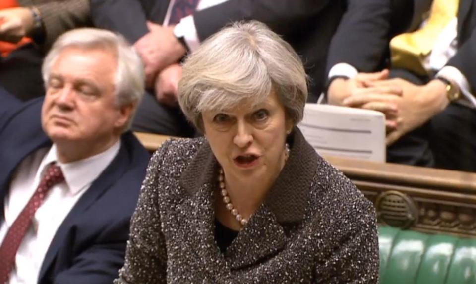  The PM said the government would resort to 'other arrangements' if the Commons blocked an agreement in 2019