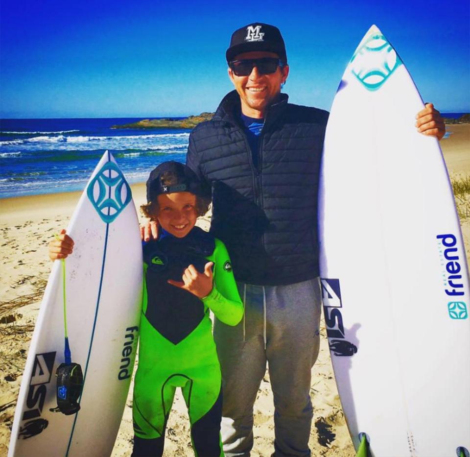  Eden, 10, and dad Chris Hasson are both keen surfers