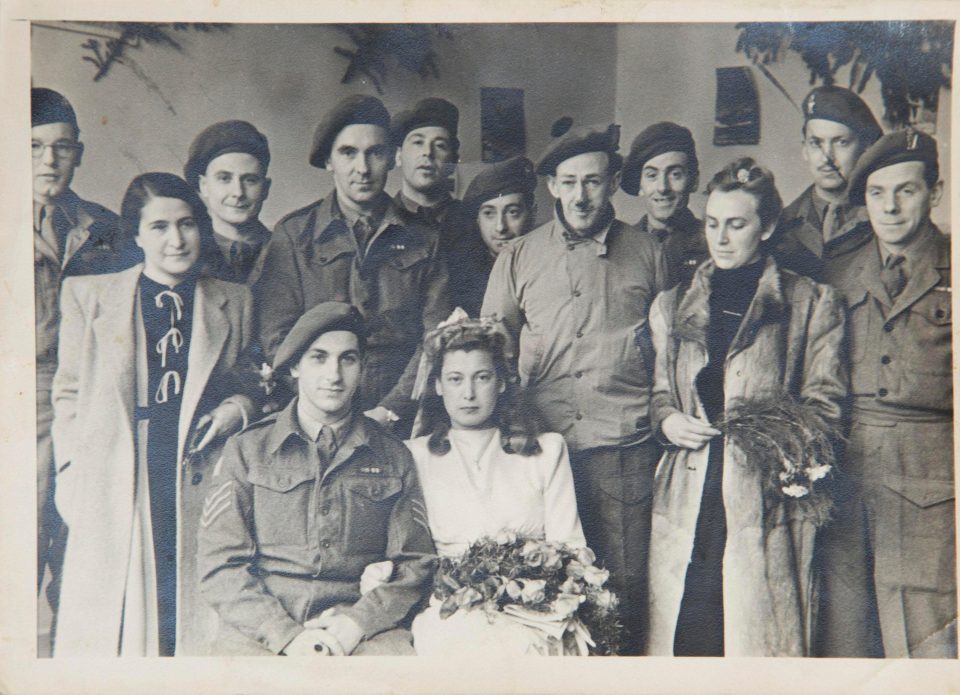  Gena married in a displaced persons camp in Germany, surrounded by British soldiers