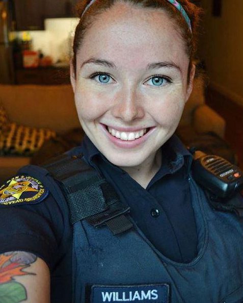  Police officer Meagan Williams used the platform to remind people to stay safe ahead of Halloween