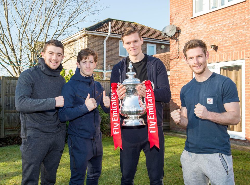  Sean Raggett, Alex Woodyard, Sean Long and Adam Marriott are itching to get at in-form Championship side Brighton