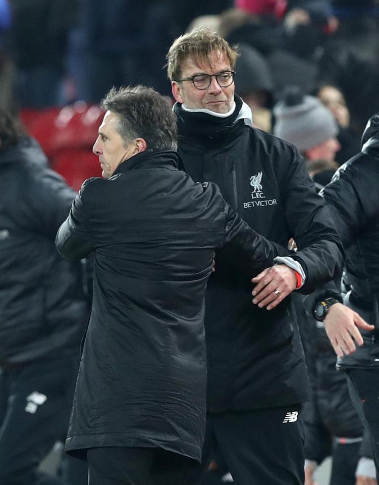  Jurgen Klopp suffered his first-ever semi-final defeat as the Saints upset the odds at Anfield