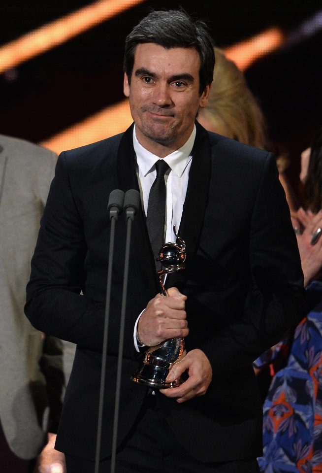  Jeff Hordley spoke on behalf of the team as they accepted the award