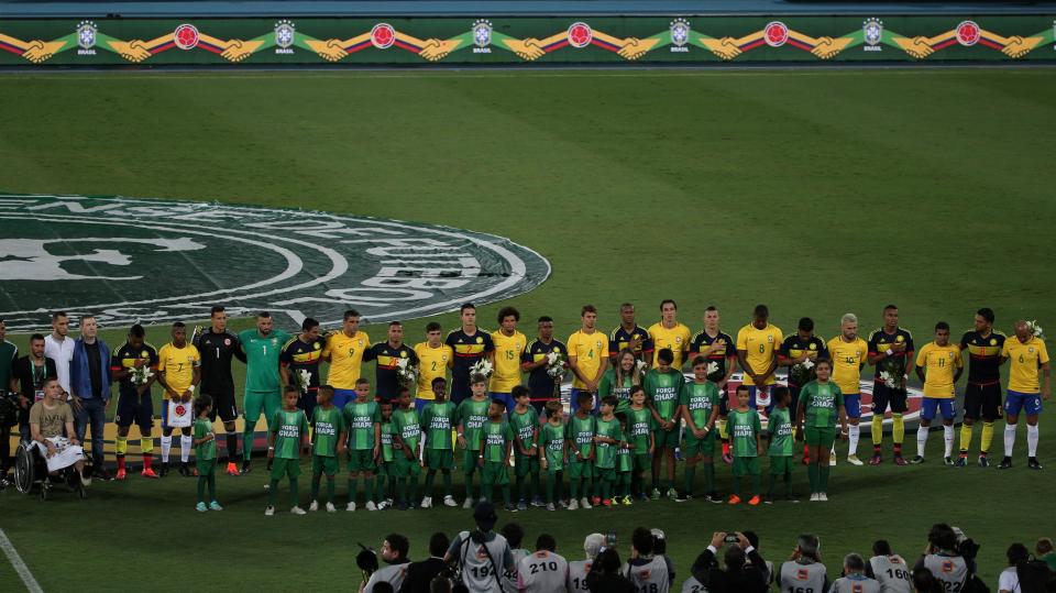  Brazil and Colombia put aside their rivalry to raise money for the families of those affected by disaster